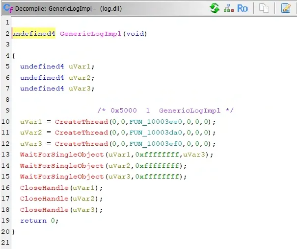 GenericLogImpl disassembly